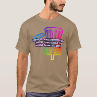 Schijven gooien naar manden Sporten Disc Golf Game T-shirt