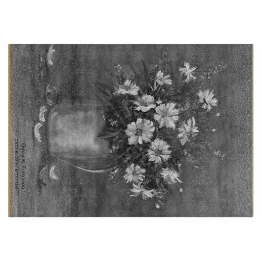 "SCHIJVEN IN BLAUWE PITCHER" SNIJPLANK (Voorkant)