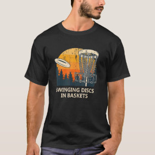 Schijven in mandjes met golf Gezegden golfer T-shirt