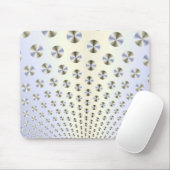 Schijven in witte en blauwe mousepad muismat (Met muis)