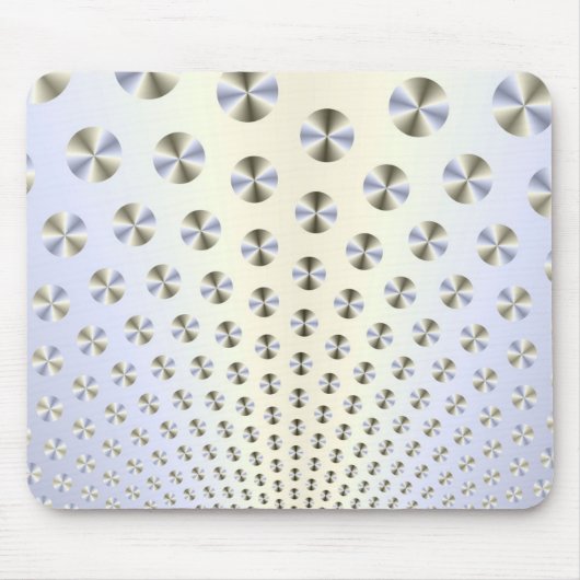 Schijven in witte en blauwe mousepad muismat (Voorkant)