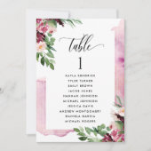 Schijven met het Burgundy Pink Seating Plan met de (Voorkant)