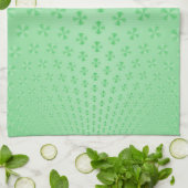 Schijven op Mint Green Kitchen Towel Theedoek (Gevouwen)