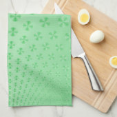 Schijven op Mint Green Kitchen Towel Theedoek (Quarter Fold)