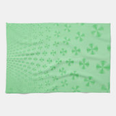 Schijven op Mint Green Kitchen Towel Theedoek (Horizontaal)