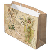 Schijven tegen handschrift cadeau groot cadeauzakje (Achterkant Gekanteld)