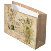 Schijven tegen handschrift cadeau groot cadeauzakje (Voorkant Gekanteld)