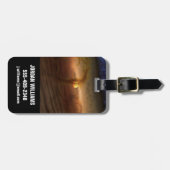 Schijven van planeetvormend materiaal met cirkelen bagagelabel (Voorkant horizontaal)