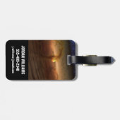 Schijven van planeetvormend materiaal met cirkelen bagagelabel (Achterkant horizontaal)