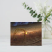 Schijven van planeetvormend materiaal met cirkelen briefkaart (Staand voorkant)