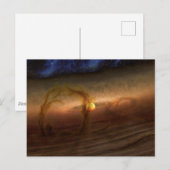 Schijven van planeetvormend materiaal met cirkelen briefkaart (Voorkant / Achterkant)