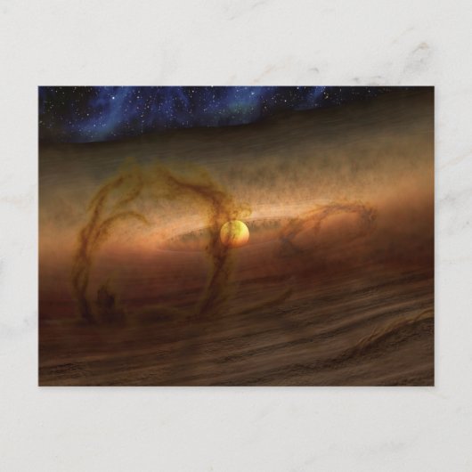 Schijven van planeetvormend materiaal met cirkelen briefkaart (Voorkant)