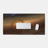 Schijven van planeetvormend materiaal met cirkelen bureaumat (Keyboard & Muis)