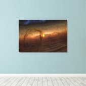 Schijven van planeetvormend materiaal met cirkelen canvas afdruk (Insitu (Houten vloer))