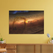 Schijven van planeetvormend materiaal met cirkelen canvas afdruk (Insitu (Woonkamer))