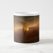 Schijven van planeetvormend materiaal met cirkelen grote koffiekop (Voorkant)