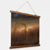 Schijven van planeetvormend materiaal met cirkelen hangend wandkleed (Gebogen)