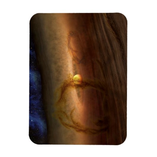 Schijven van planeetvormend materiaal met cirkelen magneet (Verticaal)