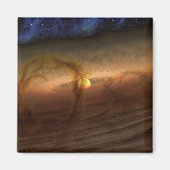 Schijven van planeetvormend materiaal met cirkelen magneet (Voorkant)