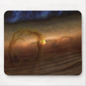 Schijven van planeetvormend materiaal met cirkelen muismat (Voorkant)