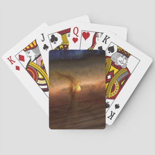 Schijven van planeetvormend materiaal met cirkelen pokerkaarten (Achterkant)