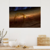 Schijven van planeetvormend materiaal met cirkelen poster (Keuken)