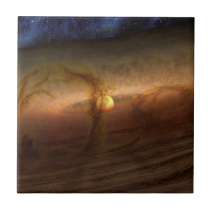 Schijven van planeetvormend materiaal met cirkelen tegeltje