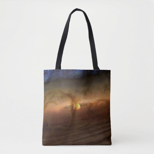 Schijven van planeetvormend materiaal met cirkelen tote bag (Voorkant)