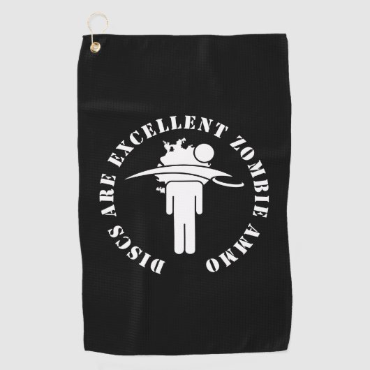 Schijven zijn uitstekende Zombie Ammo Disk Golf To Golfhanddoek (Voorkant)