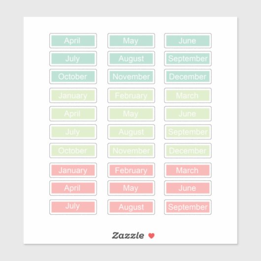 Schikker voor weekblad Maand deeg Regenboogbeugel Sticker (Vel)