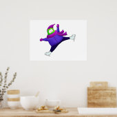 Schikkikker met gespleten sprongfiguur poster (Keuken)