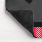 Schikkikker van rode poka-dots - zwarte bob muismat (Hoek)