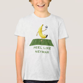 Schil als een Kampioen Funny Banana Voetbal Custom Tri-Blend Shirt