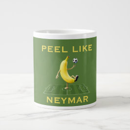 Schil als een Kampioen Grappige Banaan Voetbal Maa Grote Koffiekop