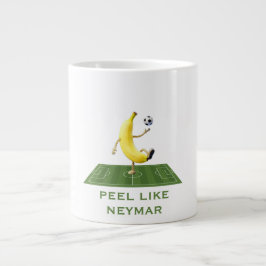 Schil als een Kampioen Grappige Banaan Voetbal Maa Grote Koffiekop