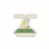 Schil als een Kampioen Grappige Banaan Voetbal Maa Sticker (Voorkant)