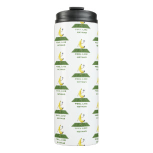 Schil als een Kampioen Grappige Banaan Voetbal Maa Thermosbeker