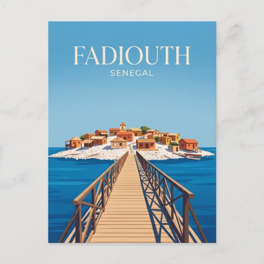 Schil Eiland (Fadiouth) Senegal Briefkaart (Voorkant)