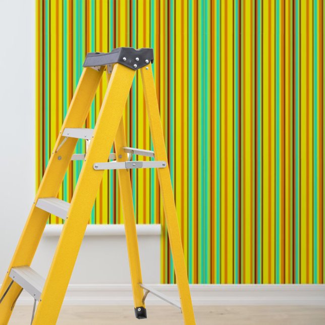 Schil en stick behang midden-eeuw gestreept (Peel and stick wallpaper mid-century striped wallpaper)
