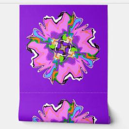 Schil en Stick Wallpaper 16 - Roze Bloem Behang