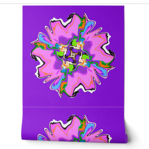 Schil en Stick Wallpaper 16 - Roze Bloem Behang