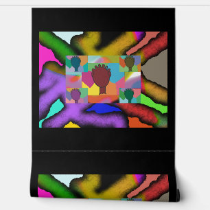 Schil en Stick Wallpaper 20 - Glas in lood Behang