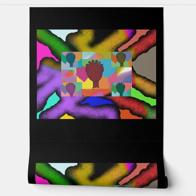 Schil en Stick Wallpaper 20 - Glas in lood Behang (Afrollen)