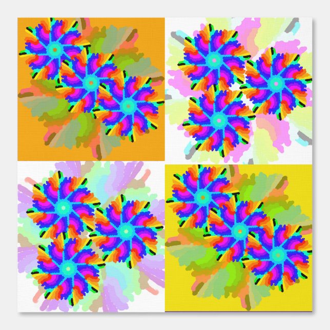 Schil en Stick Wallpaper 7 - Mystieke Bloemen Behang (Voorkant)