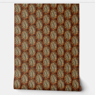 Schil en Stick Wallpaper met Leaf Design Behang