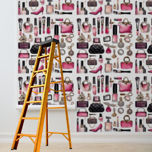 Schil en Stickwallpaper cosmetica make-up Behang