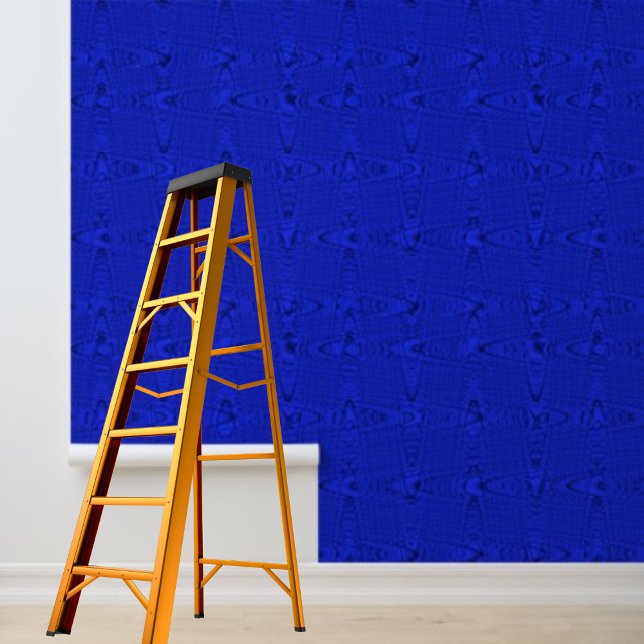Schil en stok modern koninklijk blauw golfpatroon behang (Peel and stick modern royal blue wave pattern wallpaper)