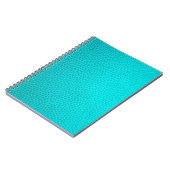 Schil met turkooisleder notitieboek (Linkerzijde)