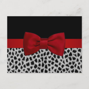 Schil met witte luipaard en rode luipaard briefkaart