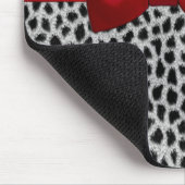 Schil met witte luipaard en rode luipaard muismat (Hoek)